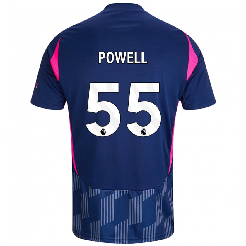 Kandiny Gyermek Josh Powell #55 Királykék Rózsaszín Idegenbeli Jersey 2024/25 Mez Póló Ing