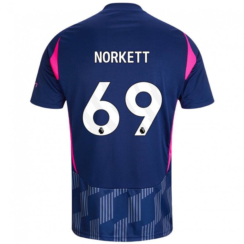 Kandiny Gyermek Manni Norkett #69 Királykék Rózsaszín Idegenbeli Jersey 2024/25 Mez Póló Ing