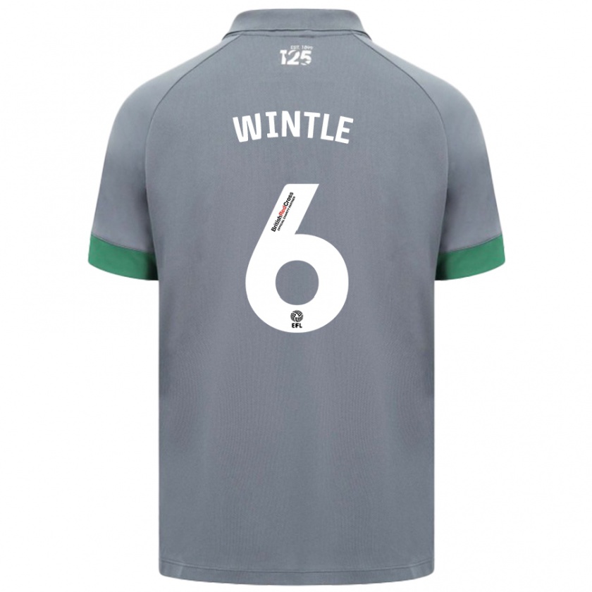 Kandiny Gyermek Ryan Wintle #6 Sötétszürke Idegenbeli Jersey 2024/25 Mez Póló Ing