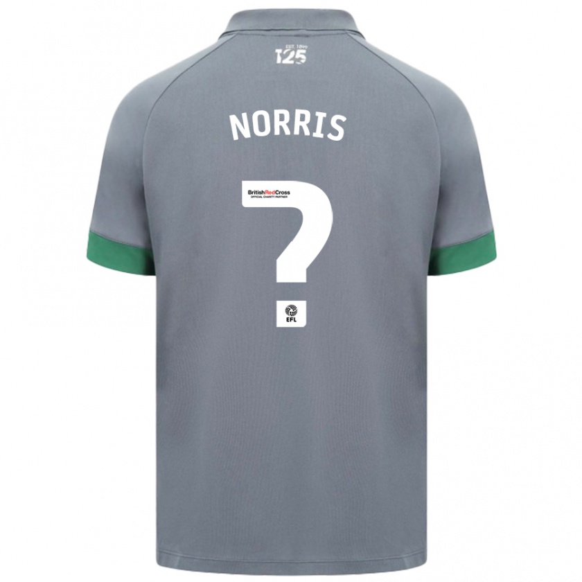 Kandiny Gyermek Jacob Norris #0 Sötétszürke Idegenbeli Jersey 2024/25 Mez Póló Ing