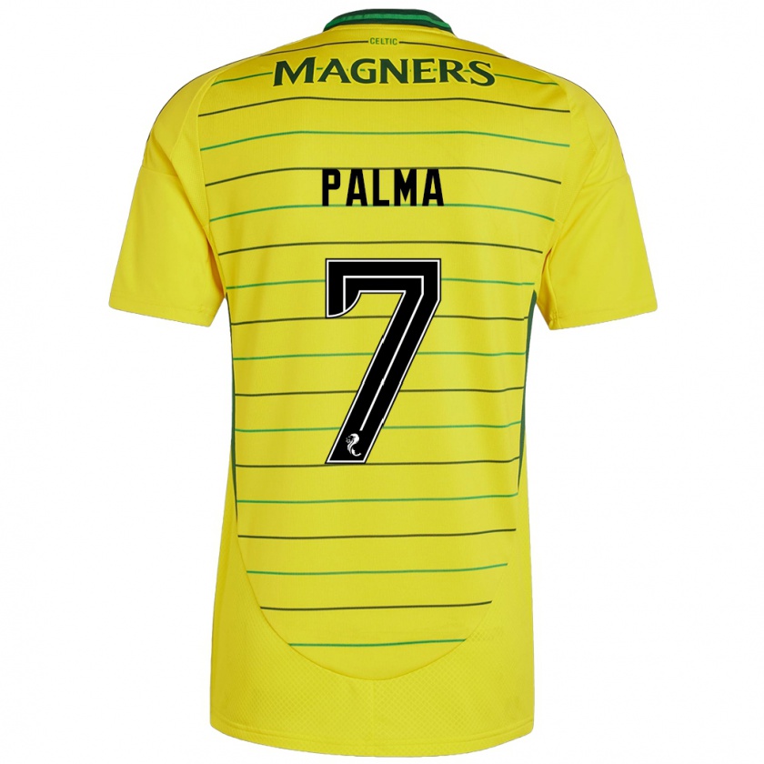 Kandiny Gyermek Luis Palma #7 Sárga Idegenbeli Jersey 2024/25 Mez Póló Ing