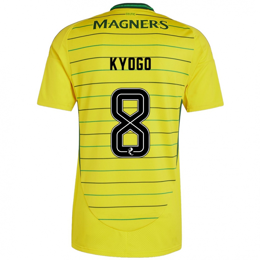 Kandiny Gyermek Kyogo Furuhashi #8 Sárga Idegenbeli Jersey 2024/25 Mez Póló Ing