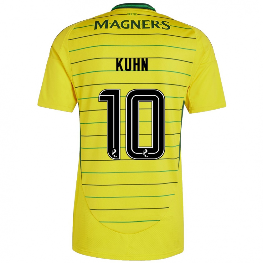 Kandiny Gyermek Nicolas Kühn #10 Sárga Idegenbeli Jersey 2024/25 Mez Póló Ing