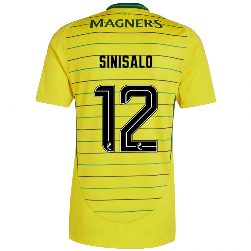 Kandiny Gyermek Viljami Sinisalo #12 Sárga Idegenbeli Jersey 2024/25 Mez Póló Ing