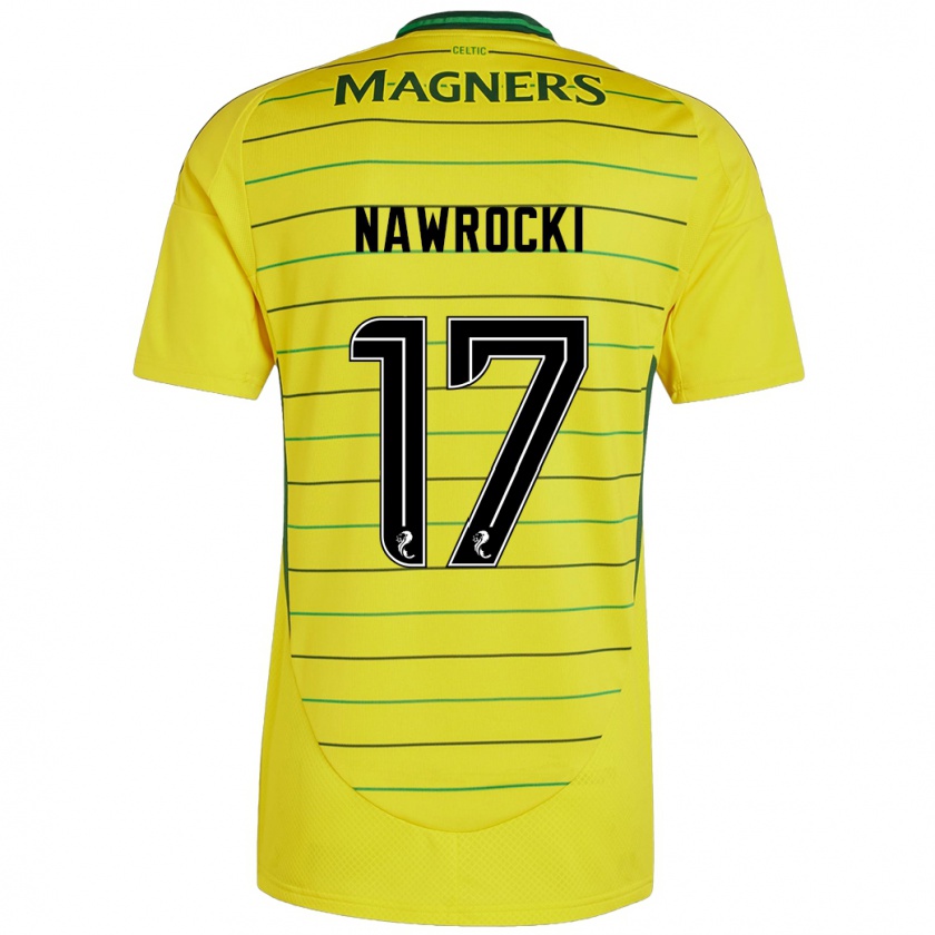 Kandiny Gyermek Maik Nawrocki #17 Sárga Idegenbeli Jersey 2024/25 Mez Póló Ing