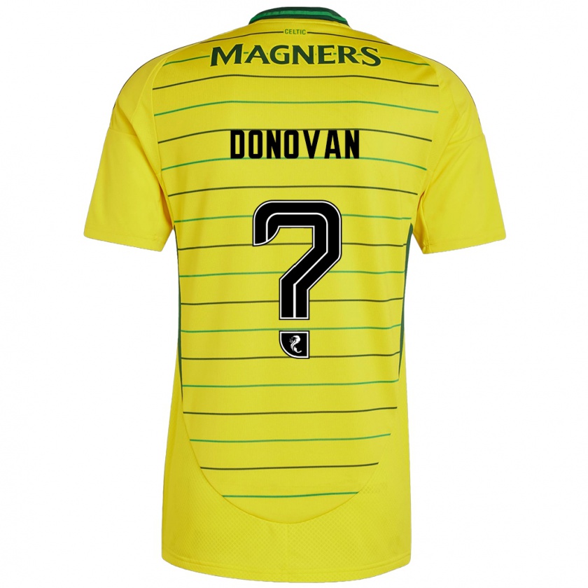 Kandiny Gyermek Colby Donovan #0 Sárga Idegenbeli Jersey 2024/25 Mez Póló Ing