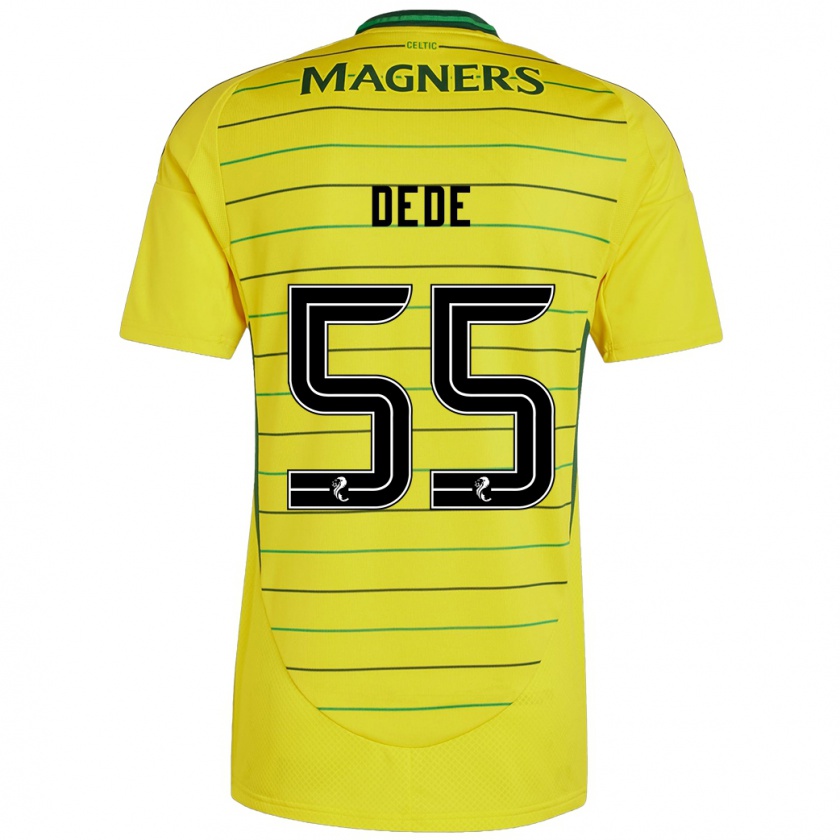 Kandiny Gyermek Josh Dede #55 Sárga Idegenbeli Jersey 2024/25 Mez Póló Ing