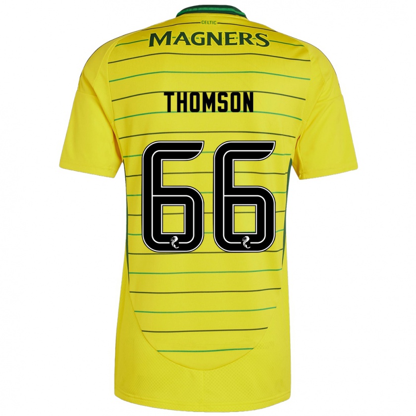 Kandiny Gyermek Corey Thomson #66 Sárga Idegenbeli Jersey 2024/25 Mez Póló Ing