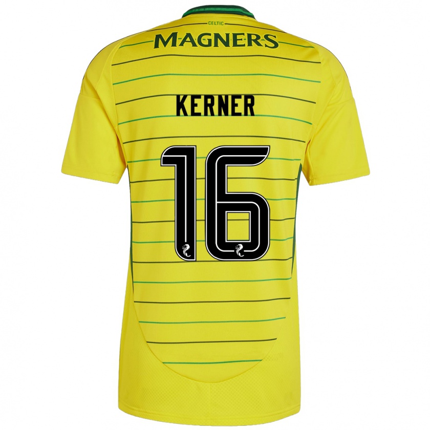 Kandiny Gyermek Hana Kerner #16 Sárga Idegenbeli Jersey 2024/25 Mez Póló Ing