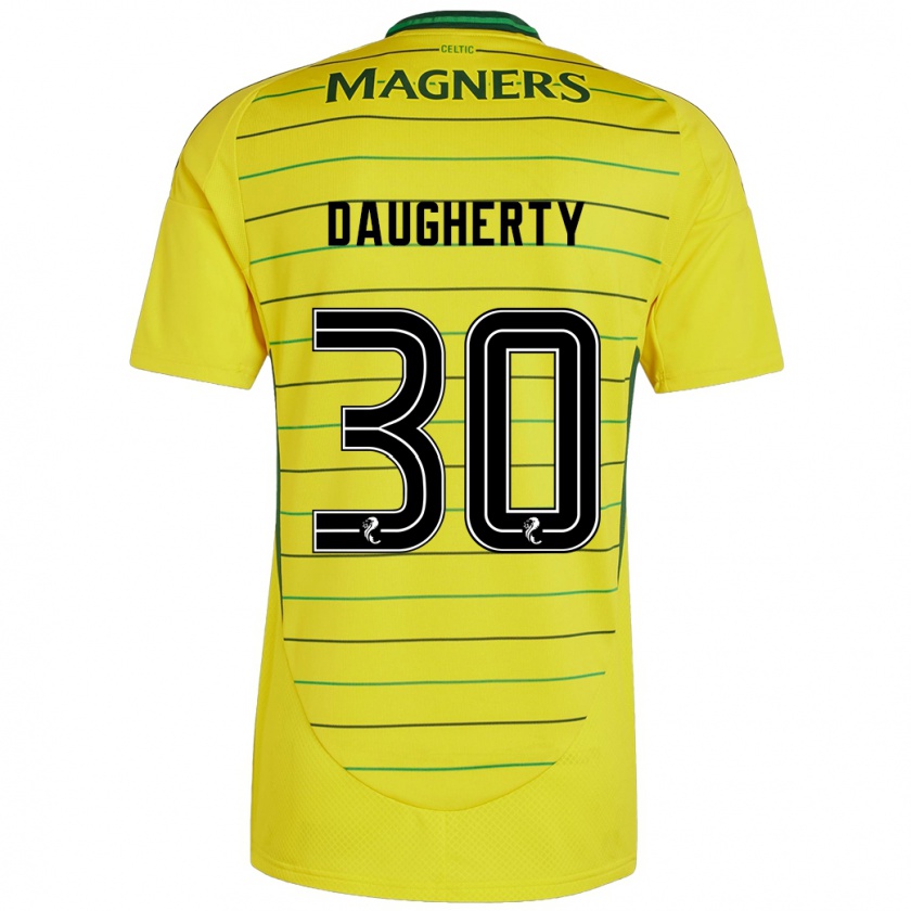 Kandiny Gyermek Kelsey Daugherty #30 Sárga Idegenbeli Jersey 2024/25 Mez Póló Ing