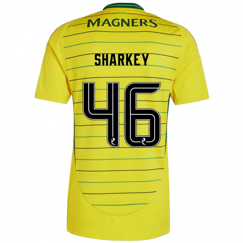 Kandiny Gyermek Amy Sharkey #46 Sárga Idegenbeli Jersey 2024/25 Mez Póló Ing