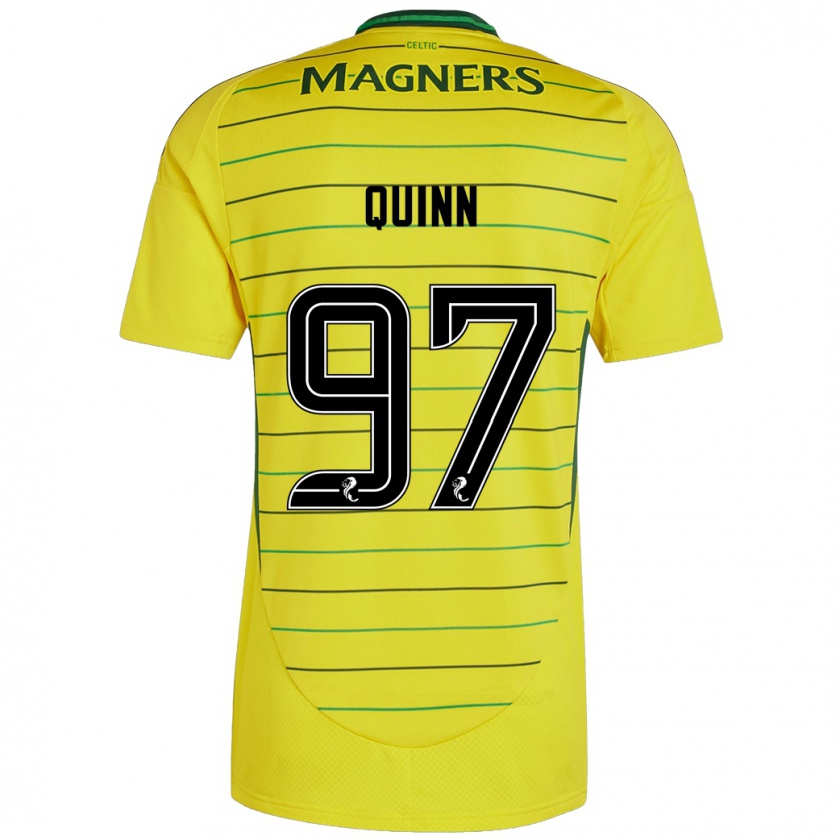 Kandiny Gyermek Ben Quinn #97 Sárga Idegenbeli Jersey 2024/25 Mez Póló Ing