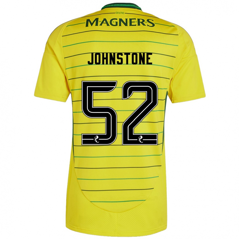 Kandiny Gyermek Rachael Johnstone #52 Sárga Idegenbeli Jersey 2024/25 Mez Póló Ing