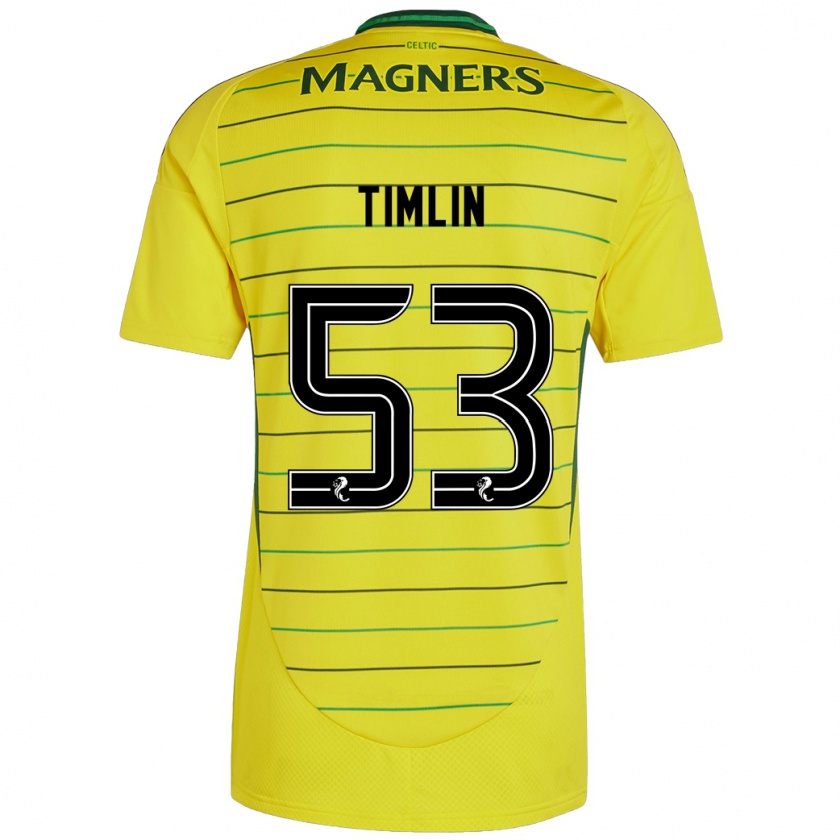 Kandiny Gyermek Sophie Timlin #53 Sárga Idegenbeli Jersey 2024/25 Mez Póló Ing