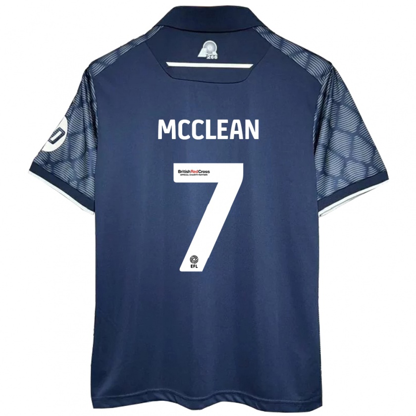 Kandiny Gyermek James Mcclean #7 Fekete Idegenbeli Jersey 2024/25 Mez Póló Ing