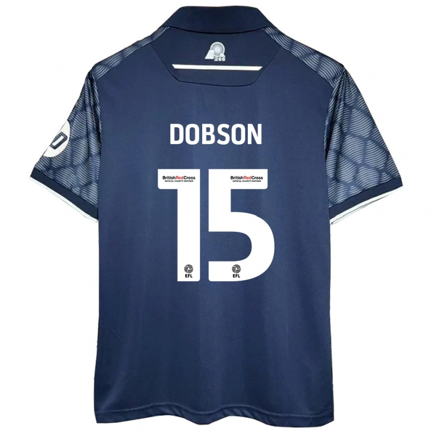 Kandiny Gyermek George Dobson #15 Fekete Idegenbeli Jersey 2024/25 Mez Póló Ing