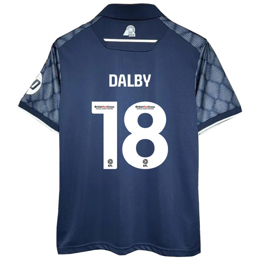 Kandiny Gyermek Sam Dalby #18 Fekete Idegenbeli Jersey 2024/25 Mez Póló Ing