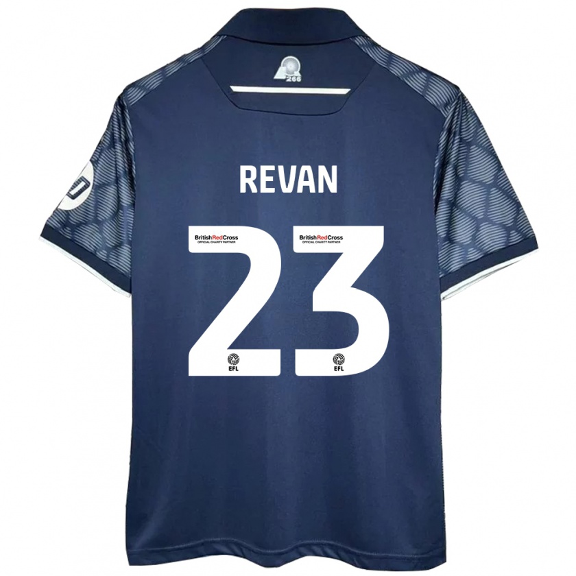 Kandiny Gyermek Sebastian Revan #23 Fekete Idegenbeli Jersey 2024/25 Mez Póló Ing