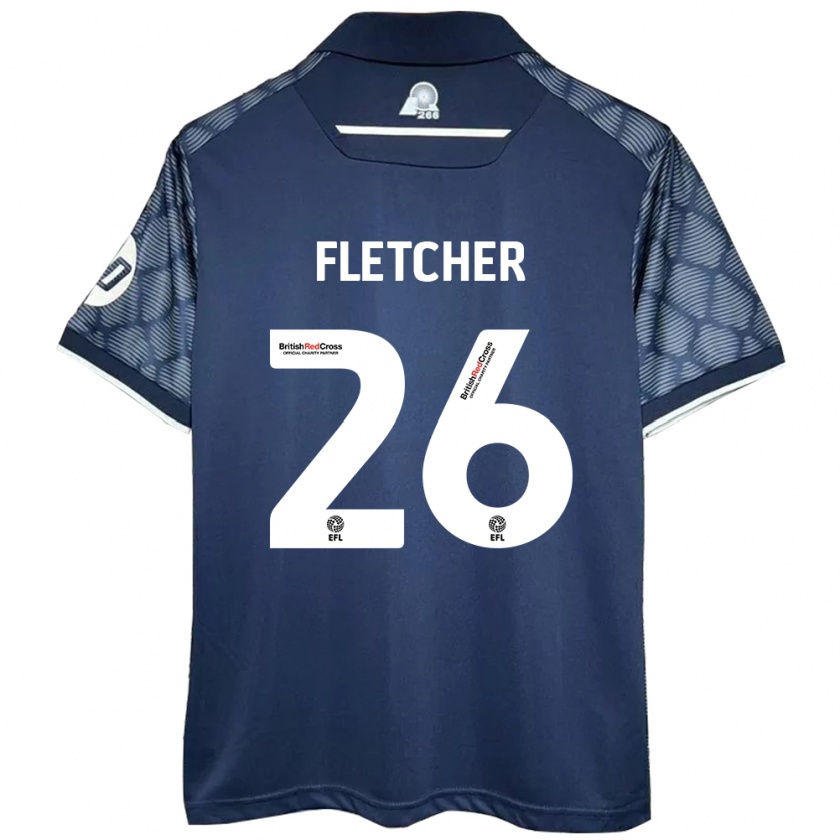 Kandiny Gyermek Steven Fletcher #26 Fekete Idegenbeli Jersey 2024/25 Mez Póló Ing