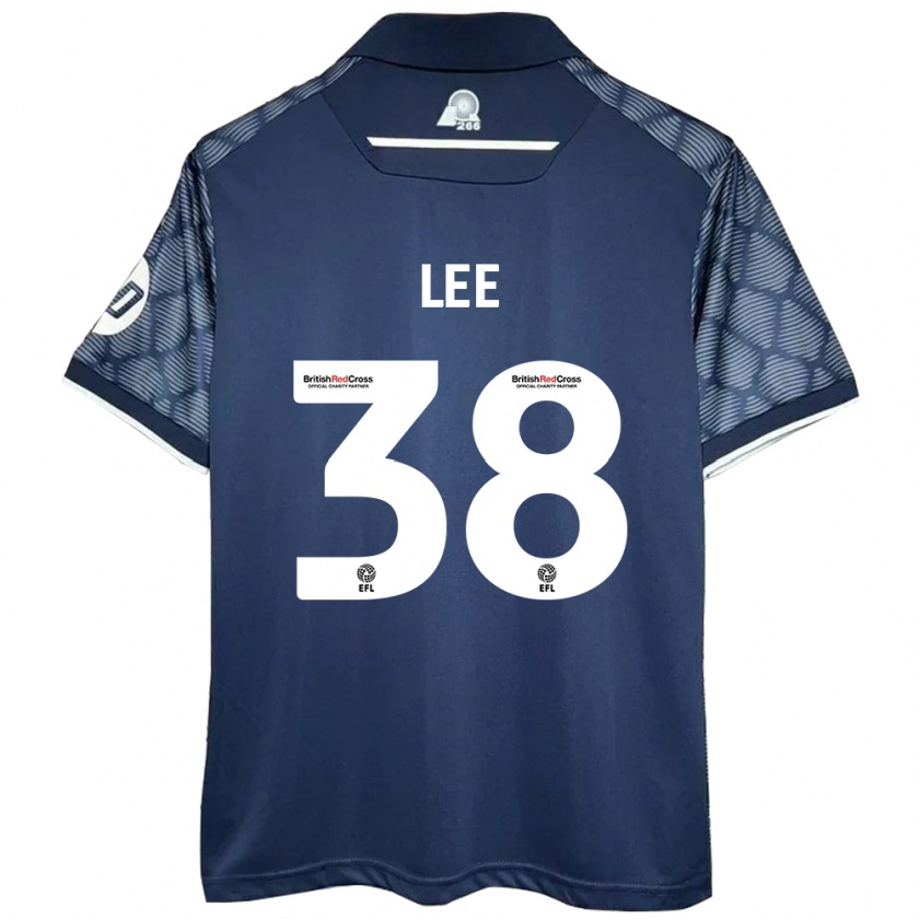 Kandiny Gyermek Elliot Lee #38 Fekete Idegenbeli Jersey 2024/25 Mez Póló Ing