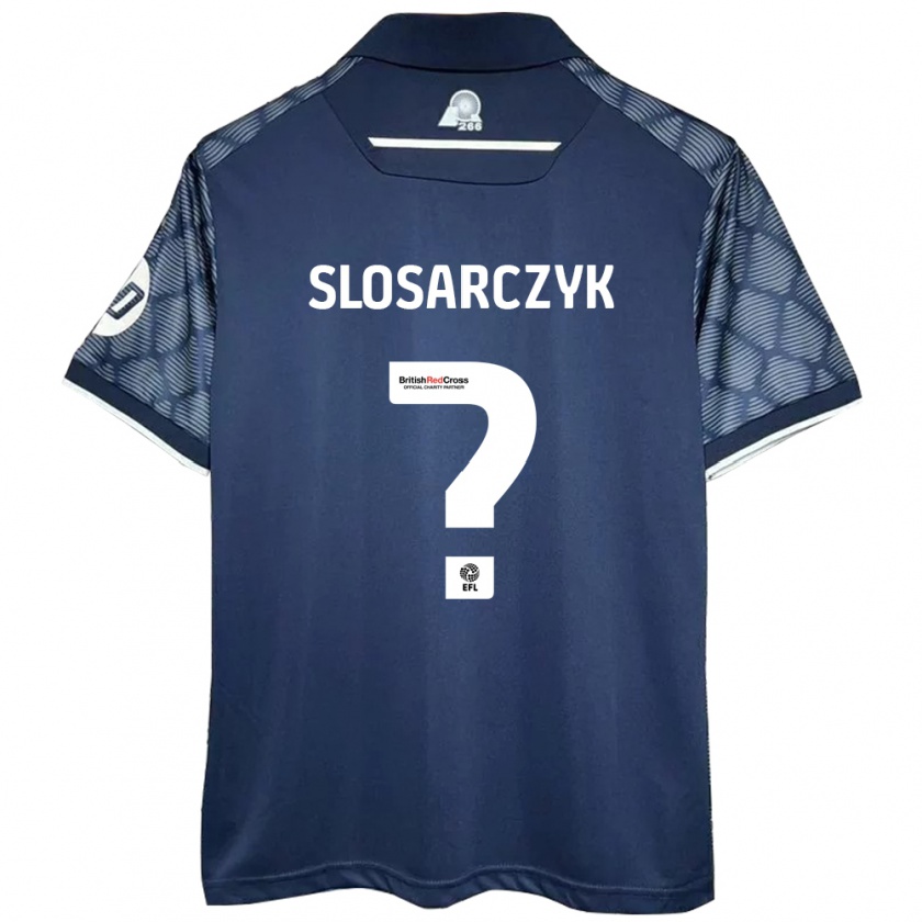 Kandiny Gyermek Nikolas Slosarczyk #0 Fekete Idegenbeli Jersey 2024/25 Mez Póló Ing