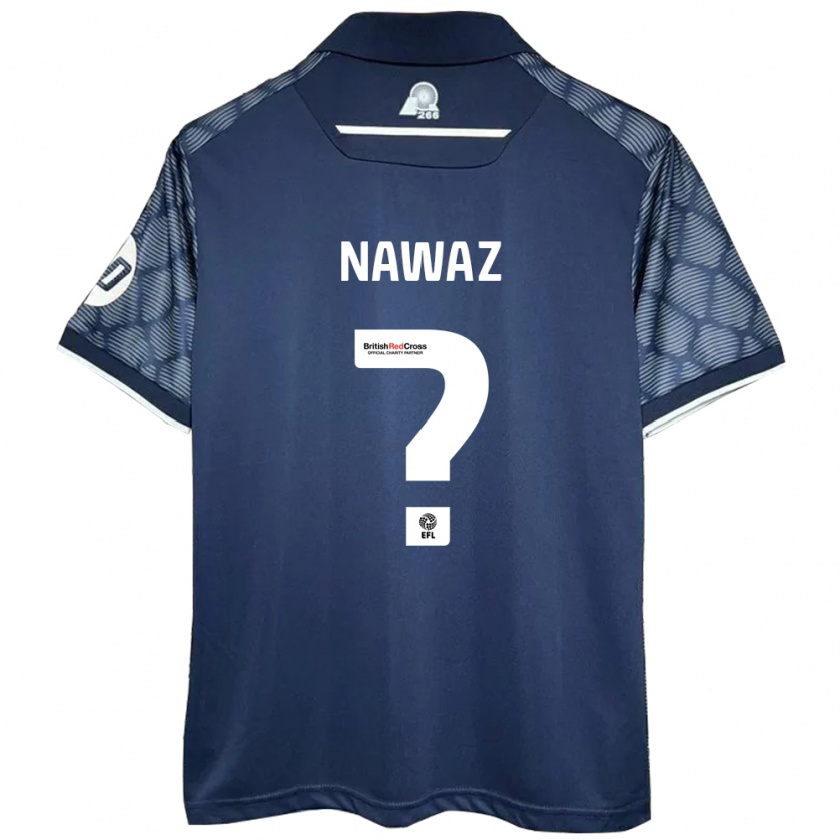 Kandiny Gyermek Umar Nawaz #0 Fekete Idegenbeli Jersey 2024/25 Mez Póló Ing