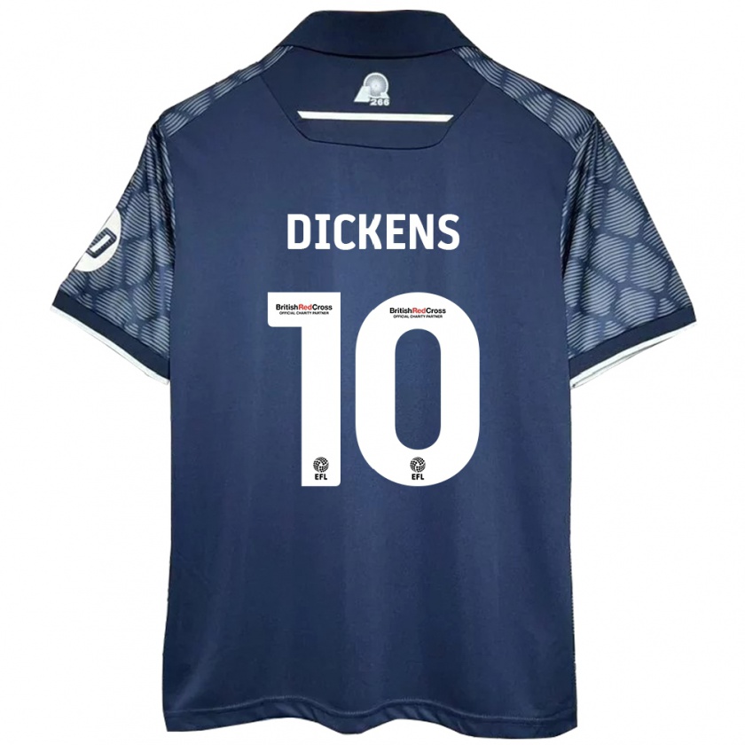 Kandiny Gyermek Tj Dickens #10 Fekete Idegenbeli Jersey 2024/25 Mez Póló Ing