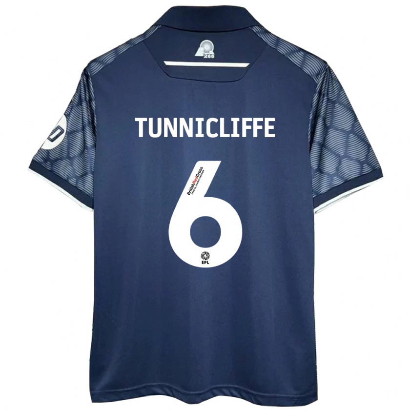 Kandiny Gyermek Jordan Tunnicliffe #6 Fekete Idegenbeli Jersey 2024/25 Mez Póló Ing