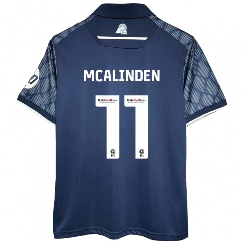 Kandiny Gyermek Liam Mcalinden #11 Fekete Idegenbeli Jersey 2024/25 Mez Póló Ing