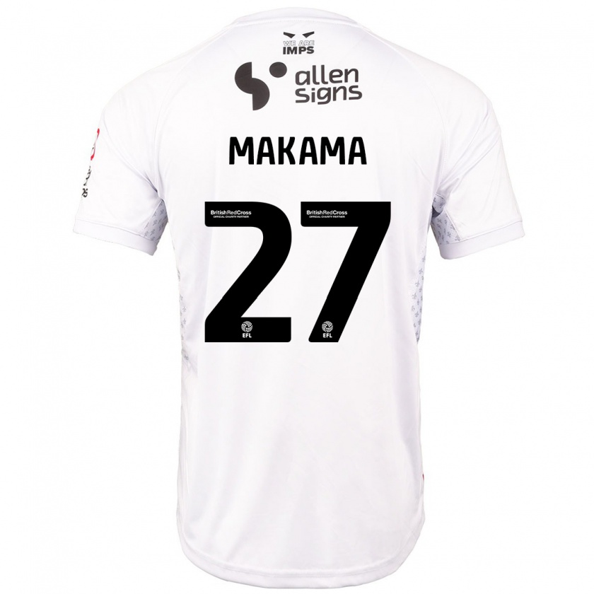 Kandiny Gyermek Jovon Makama #27 Piros Fehér Idegenbeli Jersey 2024/25 Mez Póló Ing