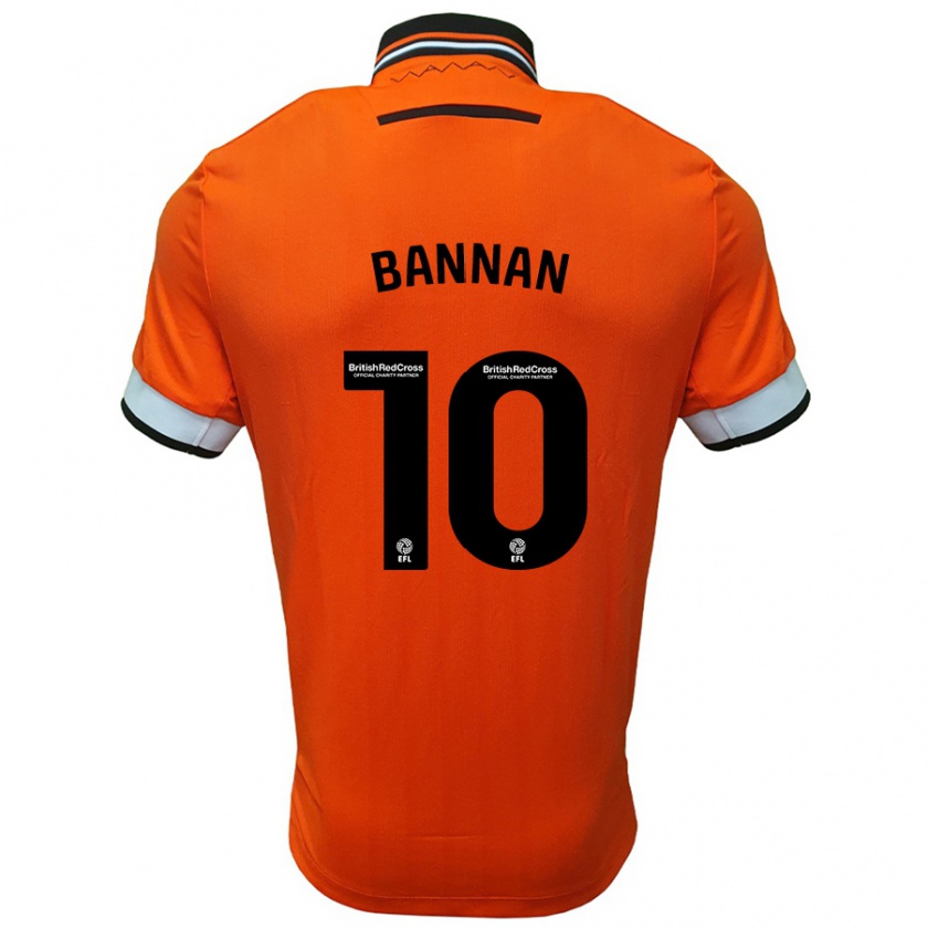 Kandiny Gyermek Barry Bannan #10 Narancssárga Fehér Idegenbeli Jersey 2024/25 Mez Póló Ing