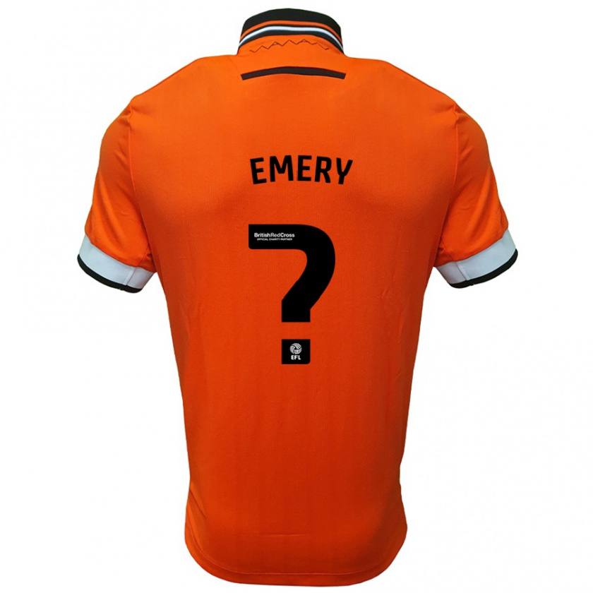 Kandiny Gyermek Joe Emery #0 Narancssárga Fehér Idegenbeli Jersey 2024/25 Mez Póló Ing