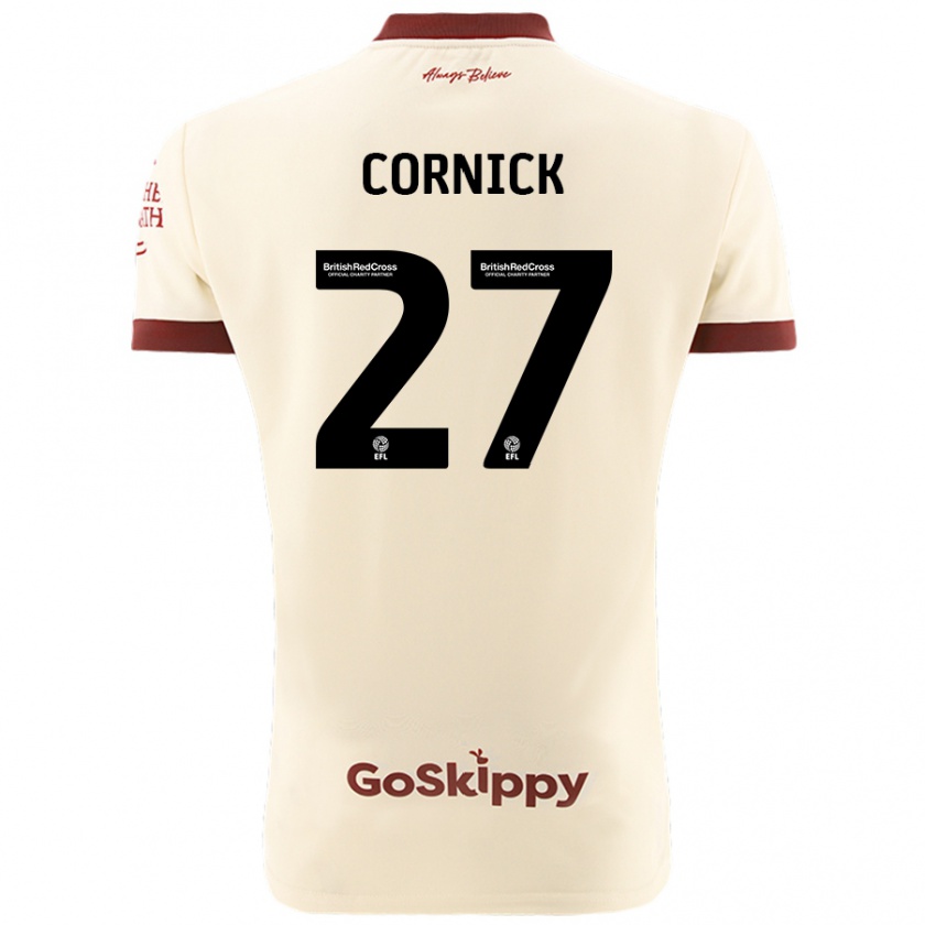 Kandiny Gyermek Harry Cornick #27 Krém Fehér Idegenbeli Jersey 2024/25 Mez Póló Ing