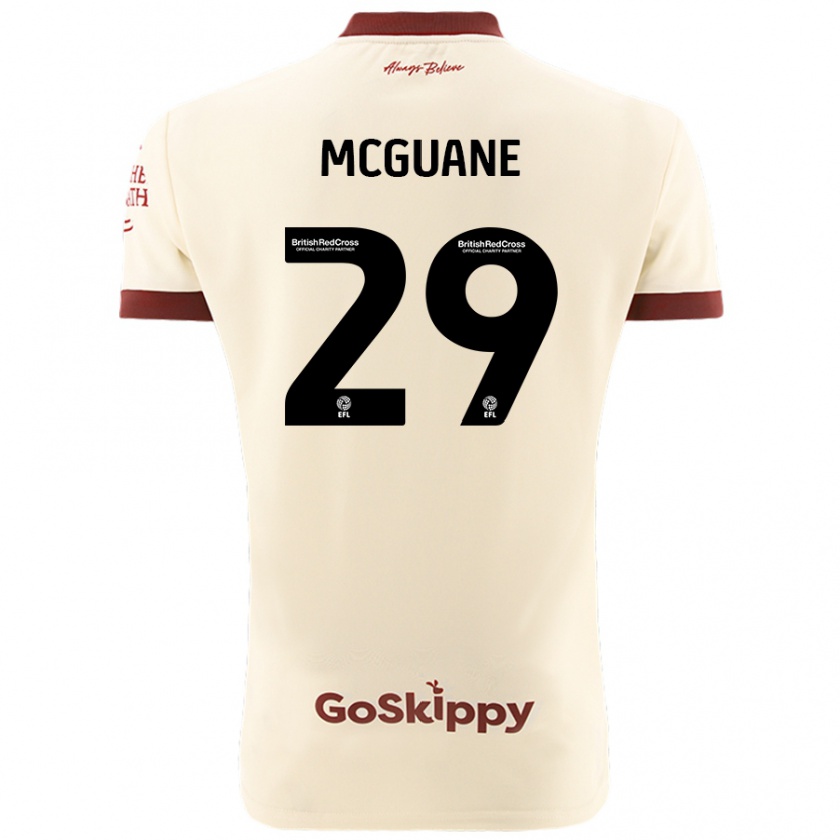 Kandiny Gyermek Marcus Mcguane #29 Krém Fehér Idegenbeli Jersey 2024/25 Mez Póló Ing