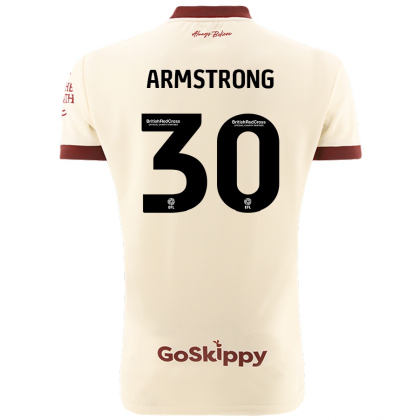 Kandiny Gyermek Sinclair Armstrong #30 Krém Fehér Idegenbeli Jersey 2024/25 Mez Póló Ing