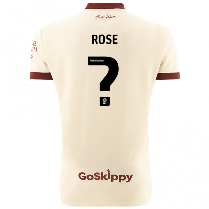 Kandiny Gyermek Marley Rose #0 Krém Fehér Idegenbeli Jersey 2024/25 Mez Póló Ing