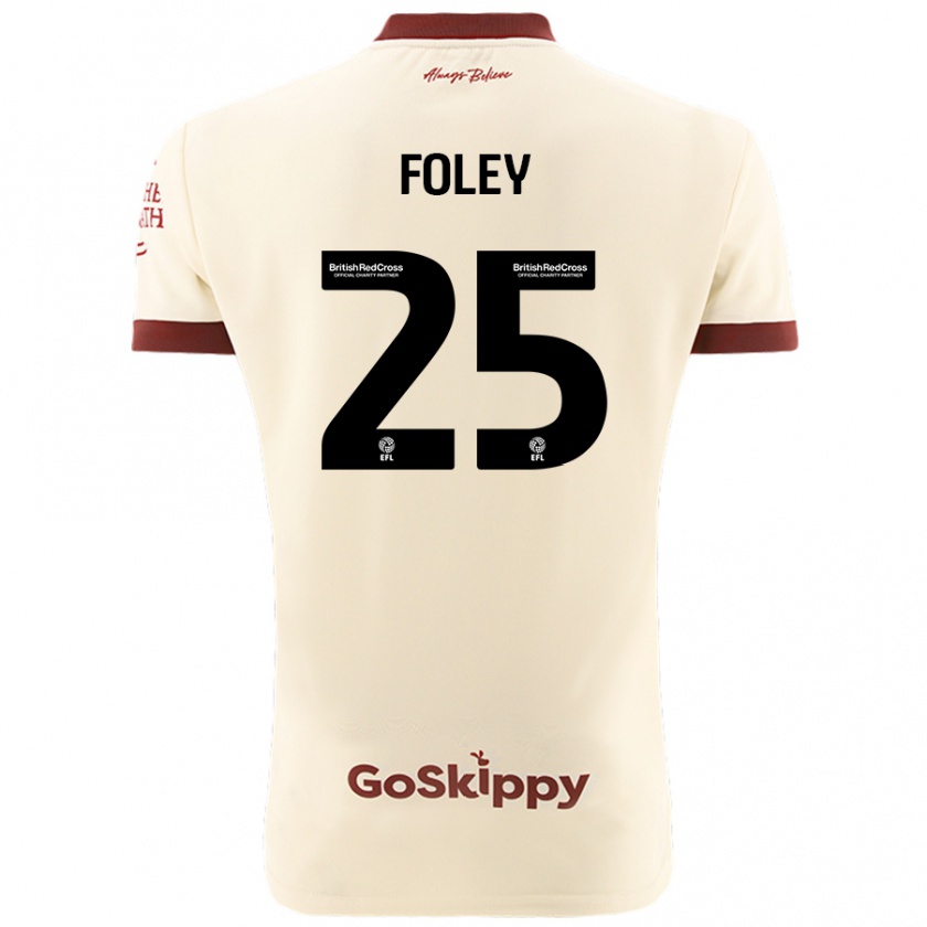 Kandiny Gyermek Erin Foley #25 Krém Fehér Idegenbeli Jersey 2024/25 Mez Póló Ing