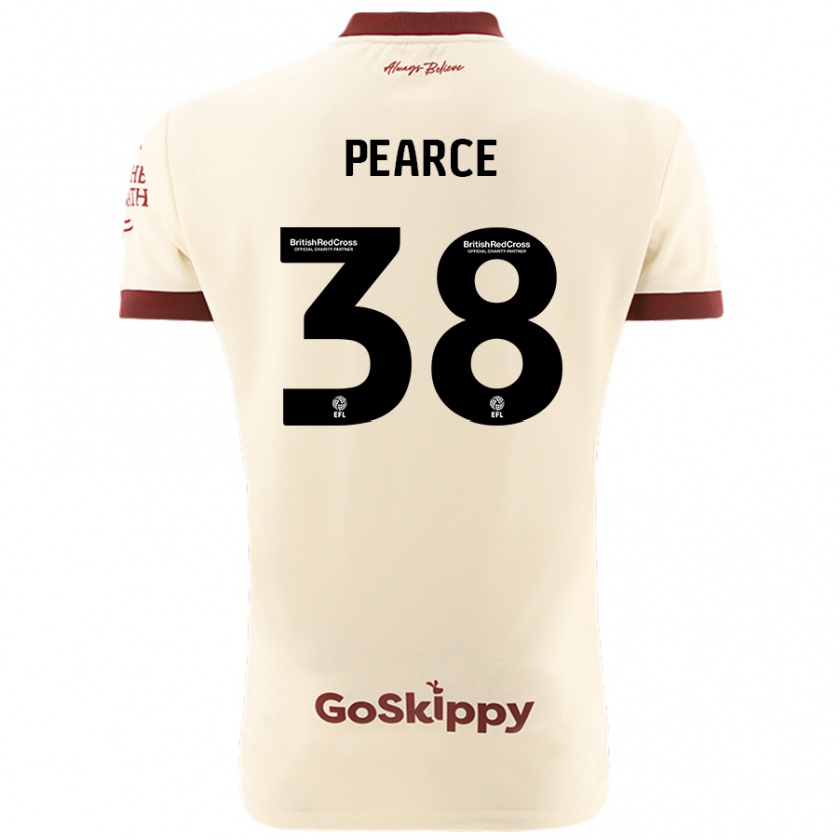 Kandiny Gyermek Manon Pearce #38 Krém Fehér Idegenbeli Jersey 2024/25 Mez Póló Ing