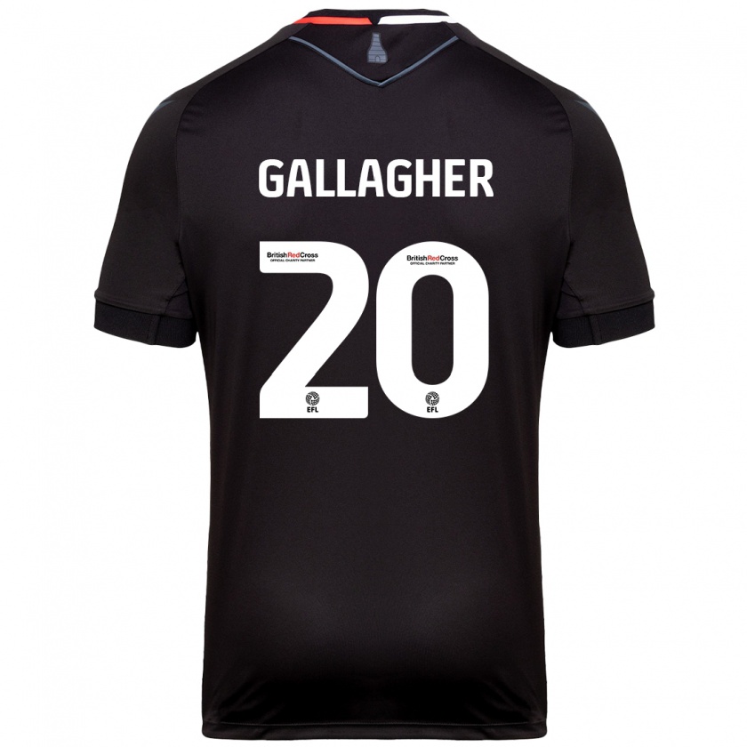 Kandiny Gyermek Sam Gallagher #20 Fekete Idegenbeli Jersey 2024/25 Mez Póló Ing