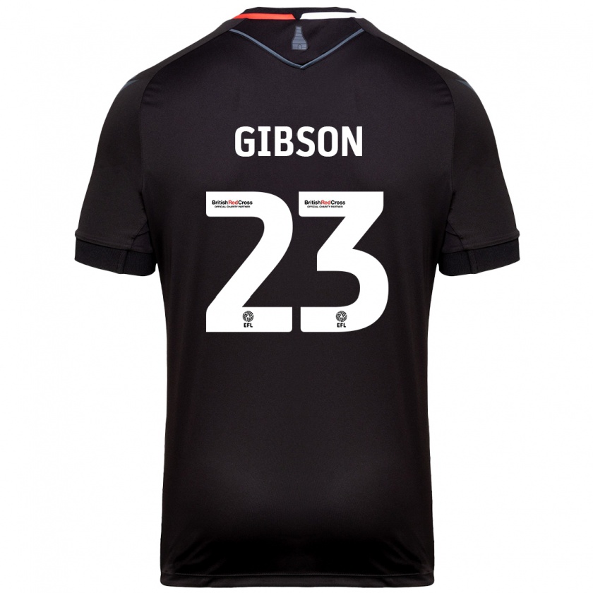 Kandiny Gyermek Ben Gibson #23 Fekete Idegenbeli Jersey 2024/25 Mez Póló Ing