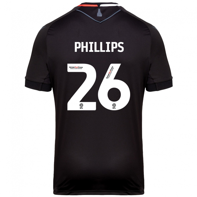 Kandiny Gyermek Ashley Phillips #26 Fekete Idegenbeli Jersey 2024/25 Mez Póló Ing