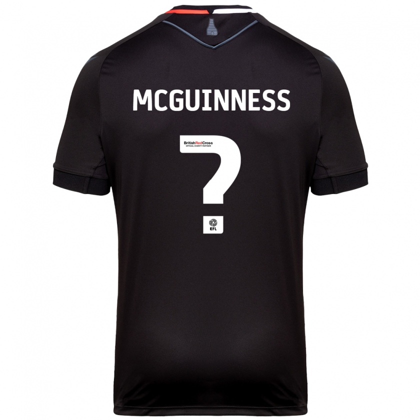 Kandiny Gyermek Dara Mcguinness #0 Fekete Idegenbeli Jersey 2024/25 Mez Póló Ing