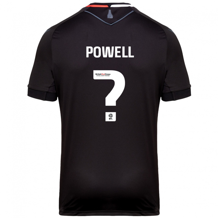 Kandiny Gyermek Owen Powell #0 Fekete Idegenbeli Jersey 2024/25 Mez Póló Ing