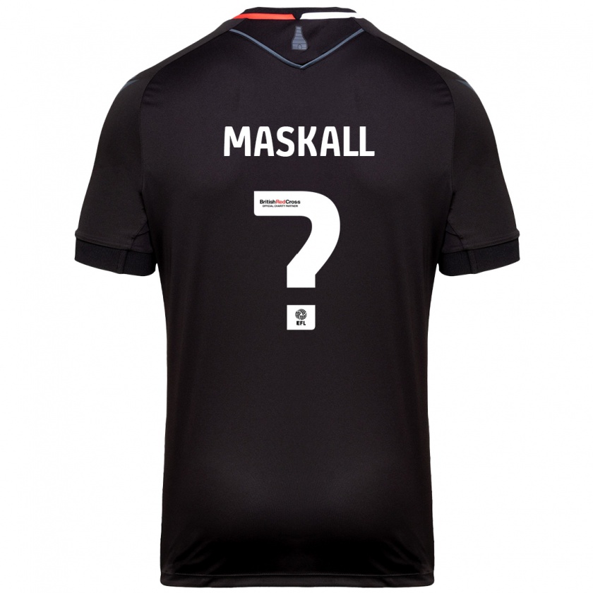 Kandiny Gyermek Josh Maskall #0 Fekete Idegenbeli Jersey 2024/25 Mez Póló Ing