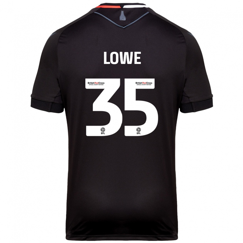 Kandiny Gyermek Nathan Lowe #35 Fekete Idegenbeli Jersey 2024/25 Mez Póló Ing