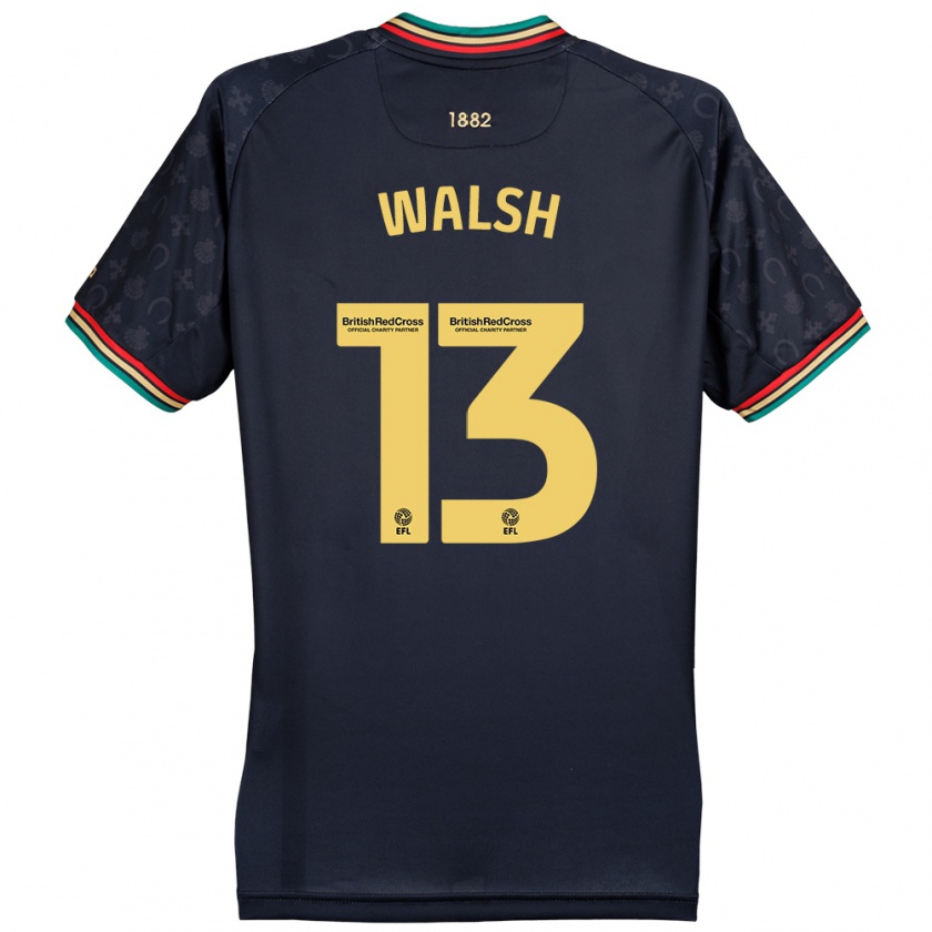 Kandiny Gyermek Joe Walsh #13 Sötét Sötétkék Idegenbeli Jersey 2024/25 Mez Póló Ing