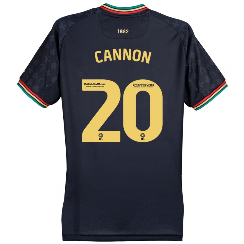 Kandiny Gyermek Reggie Cannon #20 Sötét Sötétkék Idegenbeli Jersey 2024/25 Mez Póló Ing