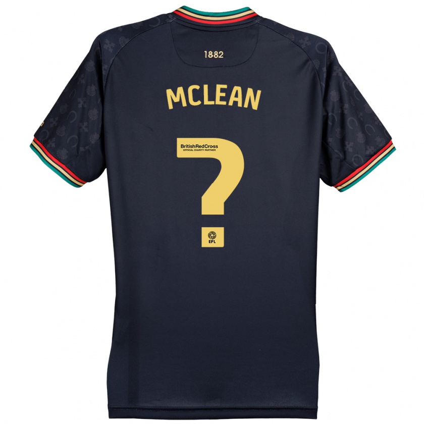 Kandiny Gyermek Mason Mclean #0 Sötét Sötétkék Idegenbeli Jersey 2024/25 Mez Póló Ing