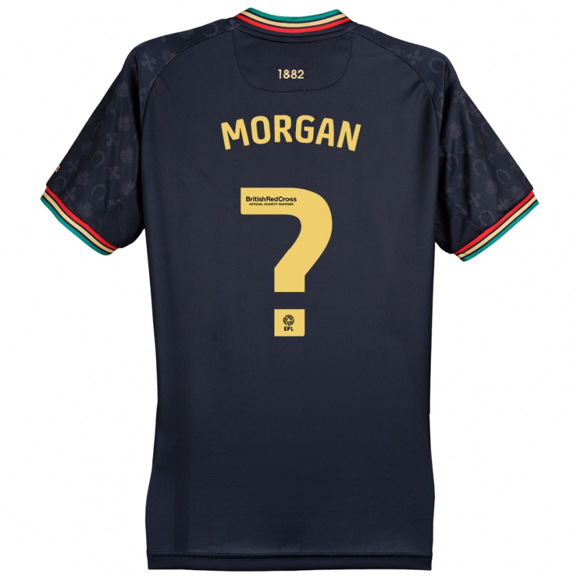 Kandiny Gyermek Kieran Morgan #0 Sötét Sötétkék Idegenbeli Jersey 2024/25 Mez Póló Ing