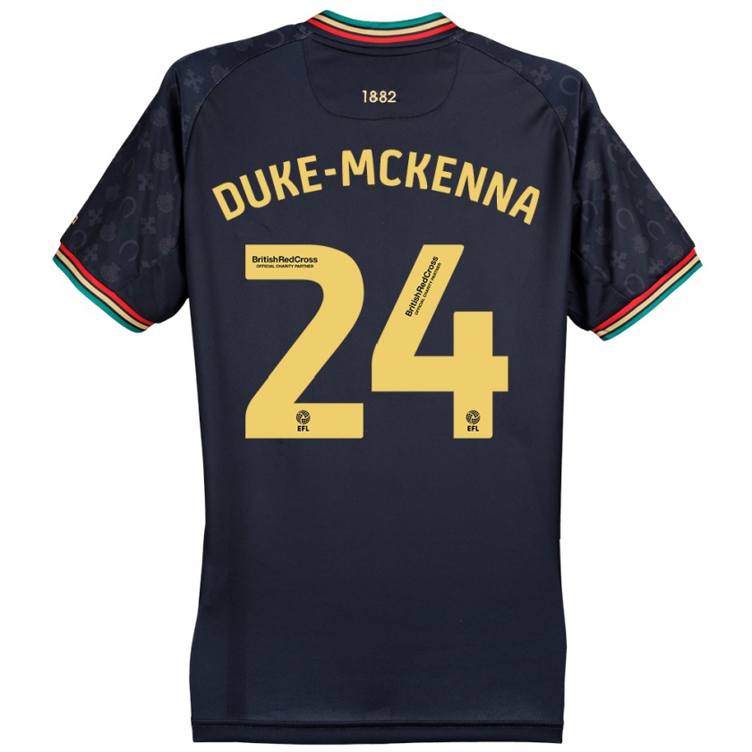 Kandiny Gyermek Stephen Duke-Mckenna #24 Sötét Sötétkék Idegenbeli Jersey 2024/25 Mez Póló Ing